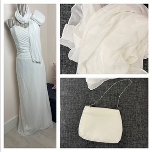 Modern Maids Collection Ivory Gown Maxi Dress Size 10